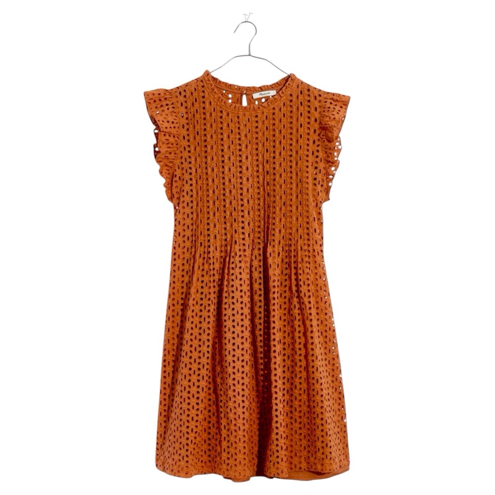 Madewell Women's Eyelet‎ Mini Dress XS Mulled Cider